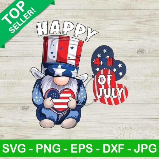 Gnome Happy 4th Of July PNG