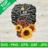 I Am Courageous Sunflower Black Girl PNG