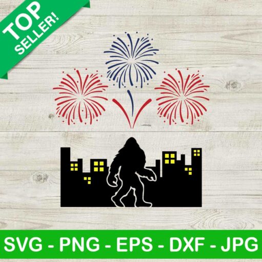 Bigfoot American fireworks SVG