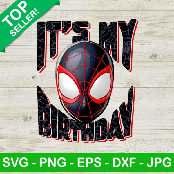 It's My Birthday Miles Morales PNG, Marvel Spider Man Sublimation transfer PNG, Happy Birthday Heat Transfer PNG