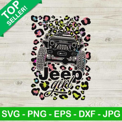 Jeep Girl Leopard Headband SVG