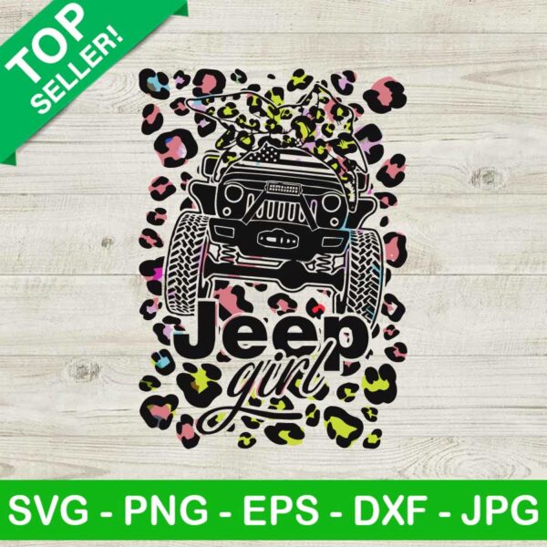 Jeep Girl Leopard Headband SVG