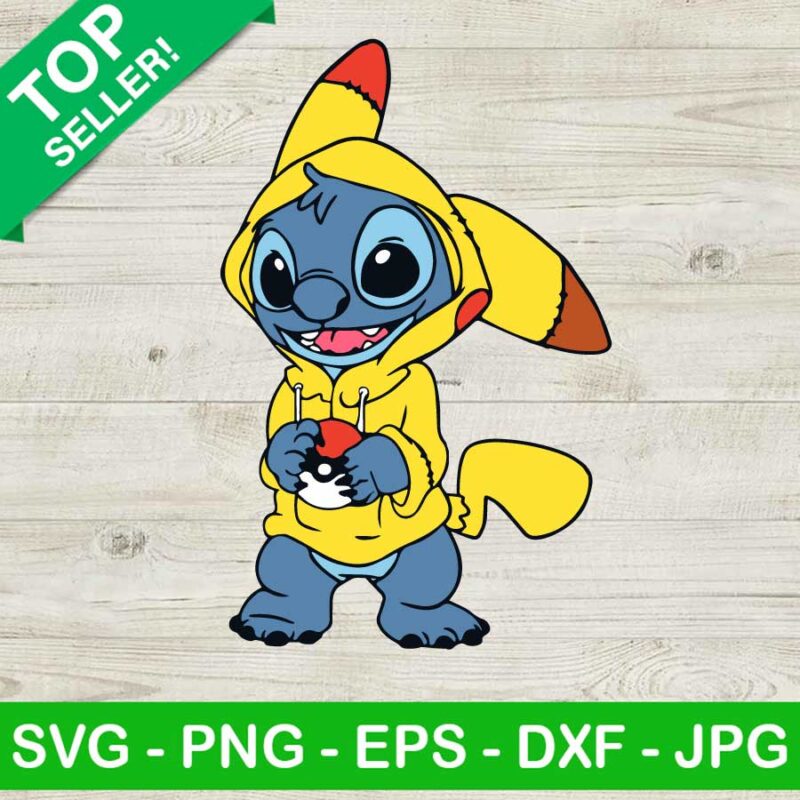 Pikachu Stitch SVG