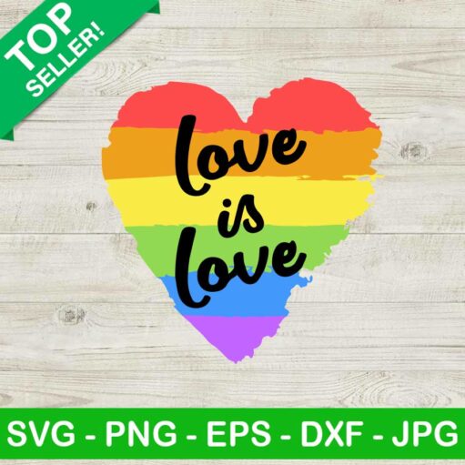 Love is love LGBT SVG