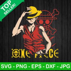 Monkey Luffy logo cross skull SVG