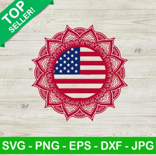 American Flag Mandala SVG