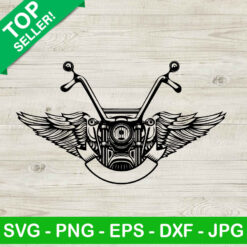 Motorcycle With Wings SVG