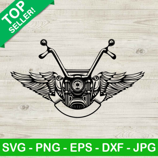 Motorcycle With Wings SVG