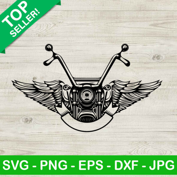 Motorcycle With Wings SVG, In Loving Memory SVG, Motorbike SVG, Biker Memorial SVG