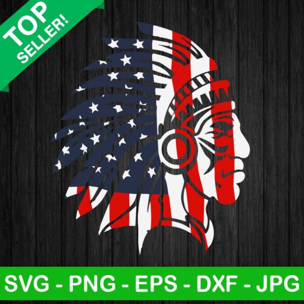 American Flag Native SVG, Native American SVG, American Indian SVG