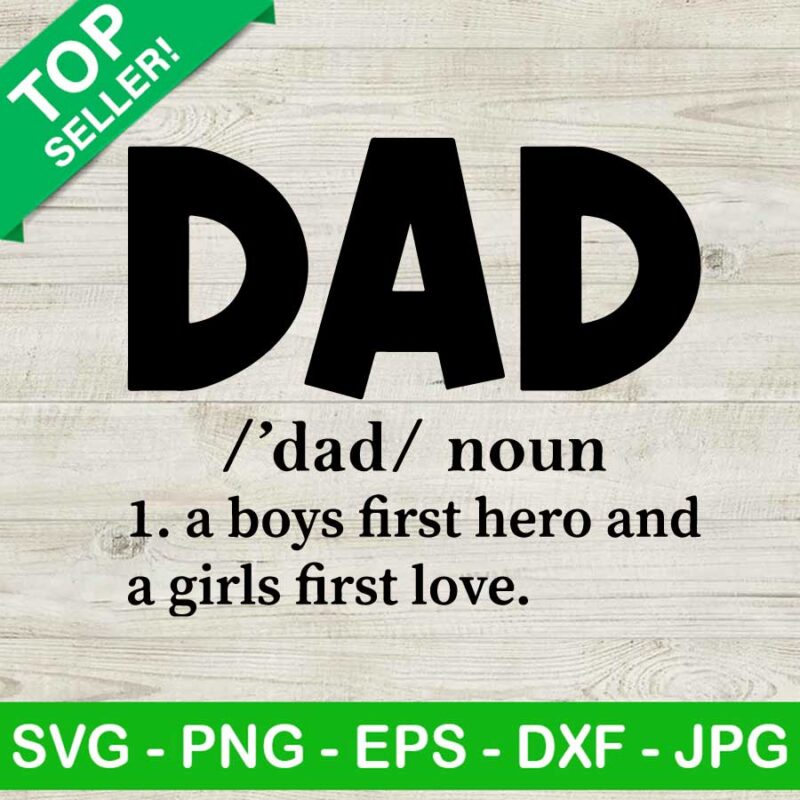 Dad Definition SVG, Dad Noun SVG, Father's Day SVG