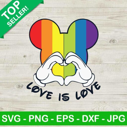 Mickey Love Is Love LGBT SVG