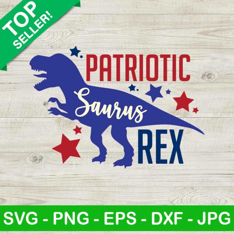Patriotic Saurus Rex SVG, America Saurus Rex SVG, Patriotic Dinosaur SVG