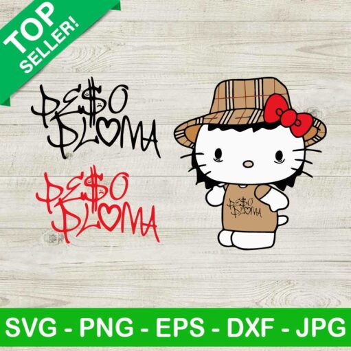 Peso Pluma Hello Kitty Svg