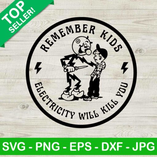 Reddy Kilowatt Remember Kids SVG