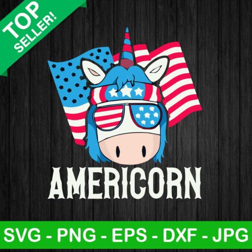 Americorn American Unicorn SVG