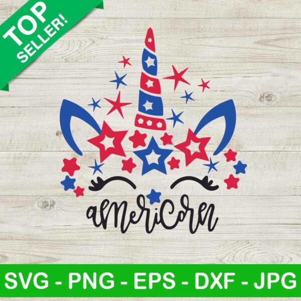 Unicorn 4th Of July SVG