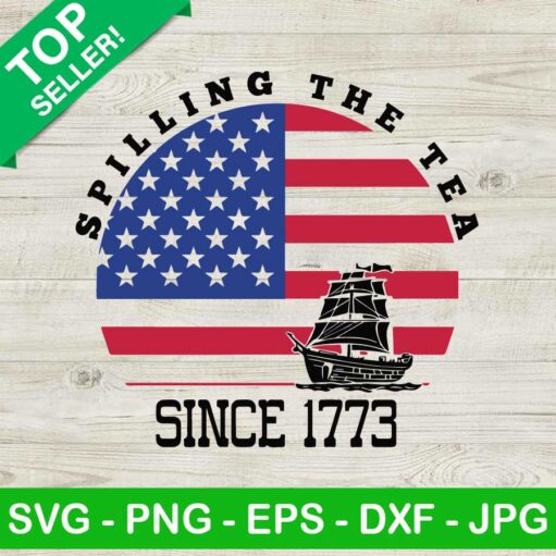 Tea spilling 4th of july SVG