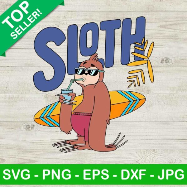 Sloth Surfer PNG