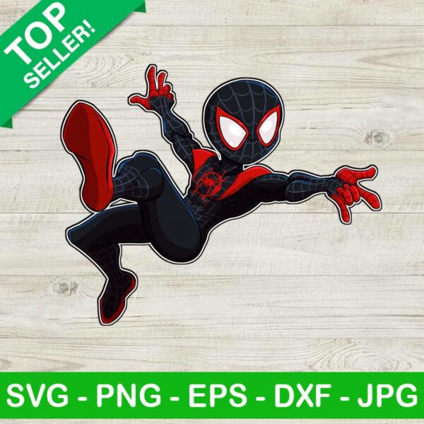 Miles Morales Black Spiderman PNG