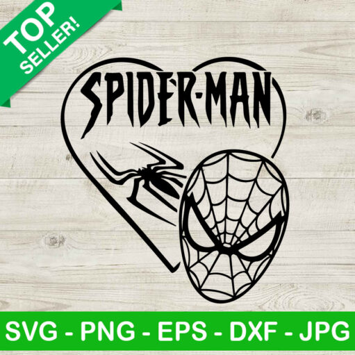 Spider Man Heart SVG