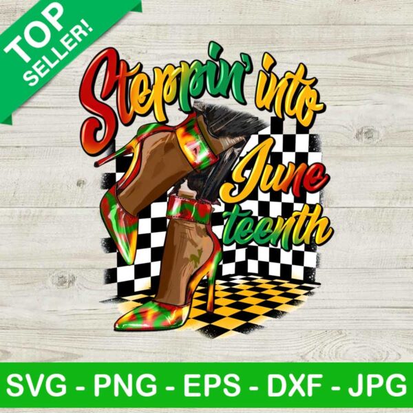 Steppin Into Juneteenth Heels PNG