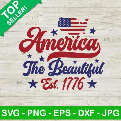 America the beautiful est 1776 SVG