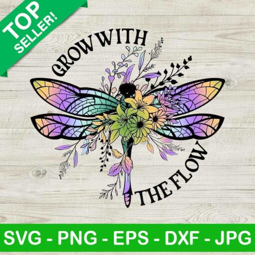 Grow With The Flow Dragonfly Png