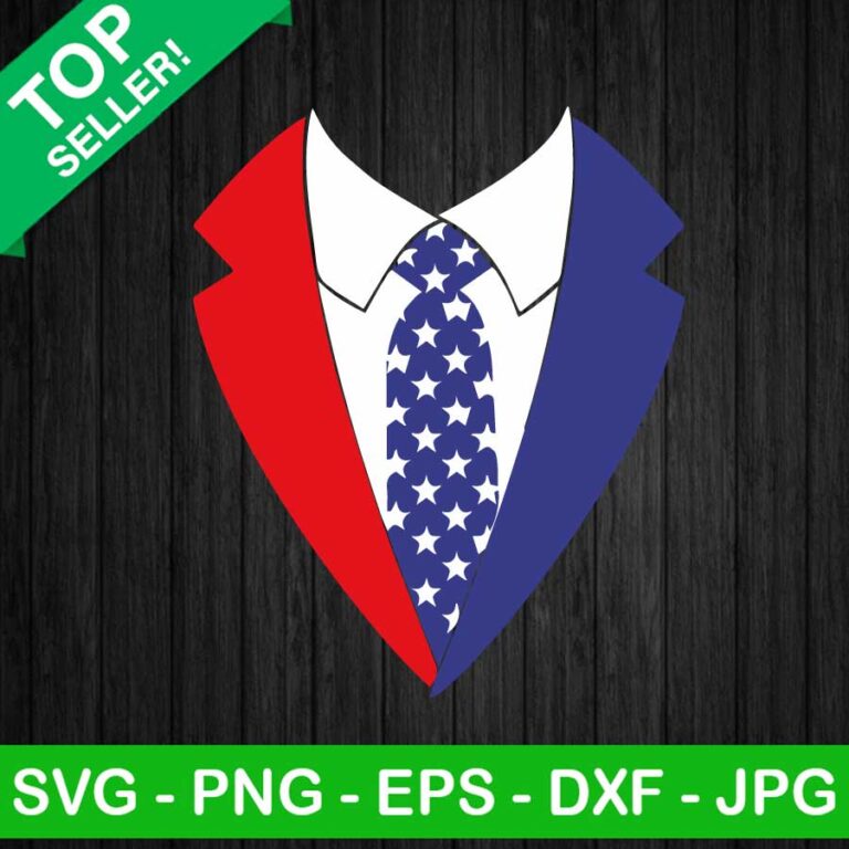 Tuxedo American Flag SVG, 4th Of July Tuxedo SVG, USA Tuxedo SVG