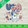 Funny Bluey USA SVG