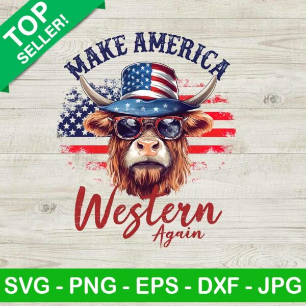 Make America Western Again Cow PNG