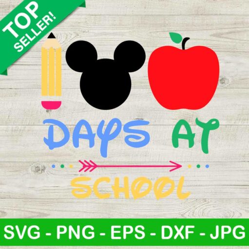 Mickey Mouse 100 Days At School SVG