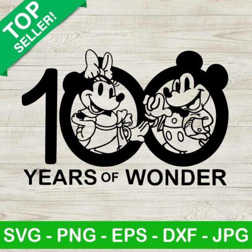 Disney Mickey Minnie 100 Years Of Wonder Svg