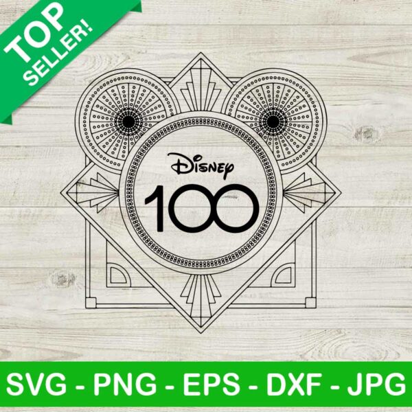 100 Disney World Mouse Ears Logo Years of Wonder SVG