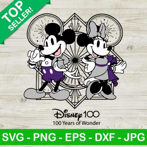 100 Disney Mickey Minnie Mouse Years Of Wonder Svg