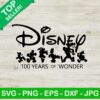 Disney Characters 100 Years Of Wonder SVG