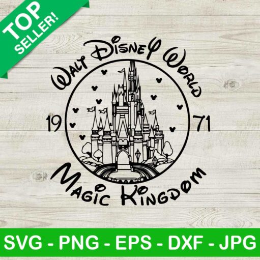 Walt Disney World Magic Kingdom 1971 Svg