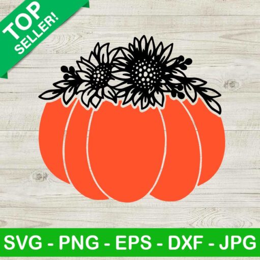 Sunflower Pumpkin Svg