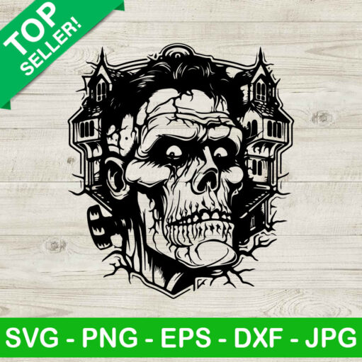 Horror Frankenstein Haunted House Svg