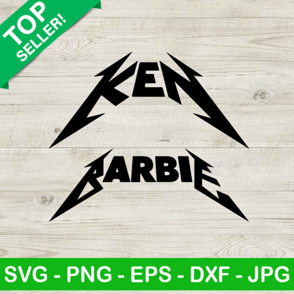 Metal Rock Ken Barbie Logo SVG