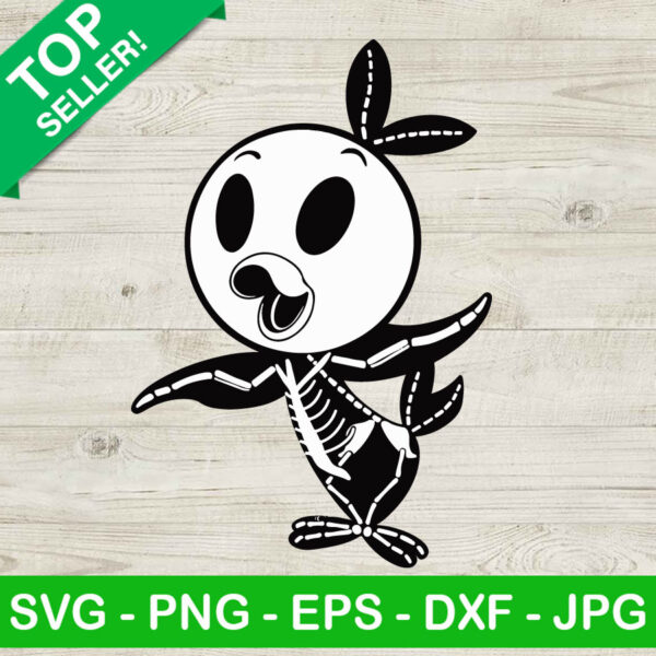 Orange bird halloween SVG, Orange bird SVG, Orange bird skeleton SVG