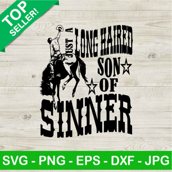 Jelly Roll Western Cowboy Country Music SVG, Just A Long Haired Son Of Sinner SVG, Western Country Music SVG