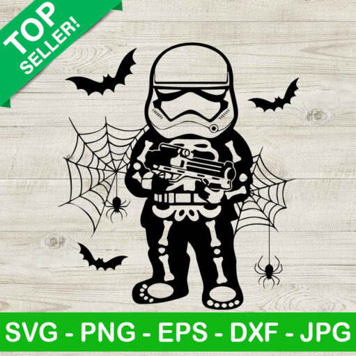 Halloween Stormtrooper Skeleton SVG