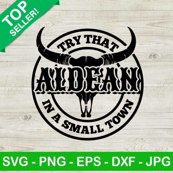 Try that in a small town Aldean SVG