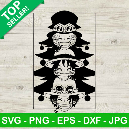 One Piece Brothers Christmas Tree SVG