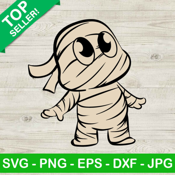 Halloween Baby Mummy SVG, Cute Mummy SVG, Happy Halloween SVG