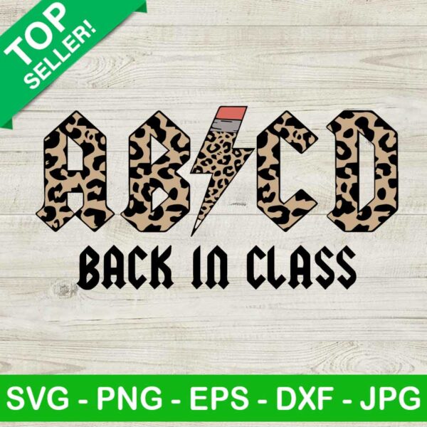 Leopard AB CD Back In Class SVG