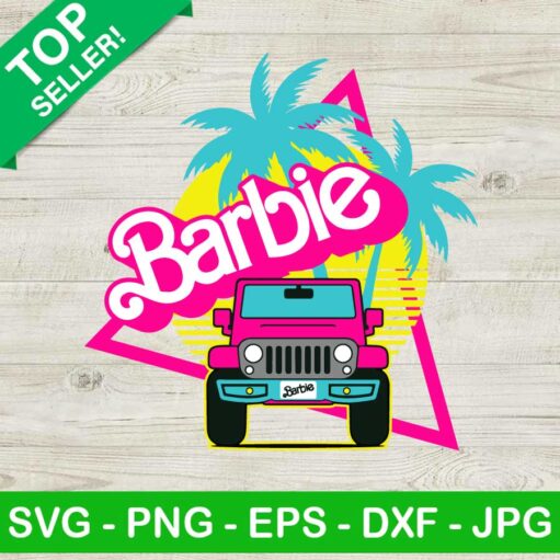 Barbie jeep car malibu SVG