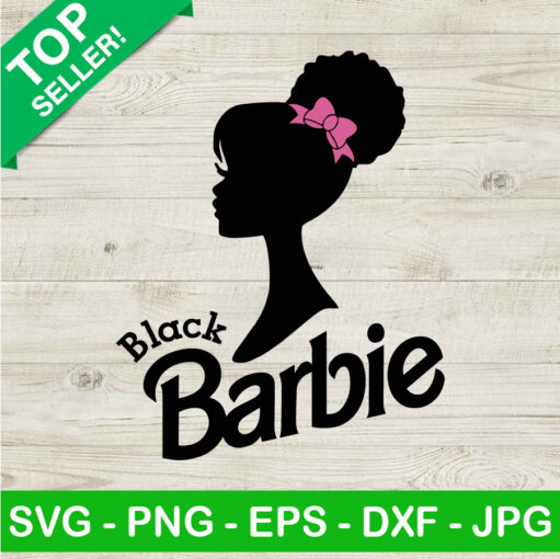 Black Barbie Girl Svg