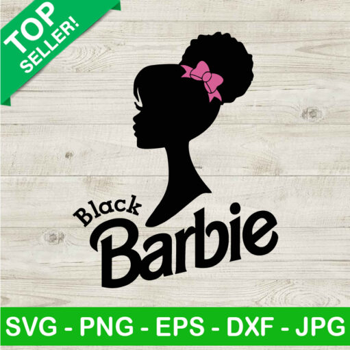 Black barbie girl SVG